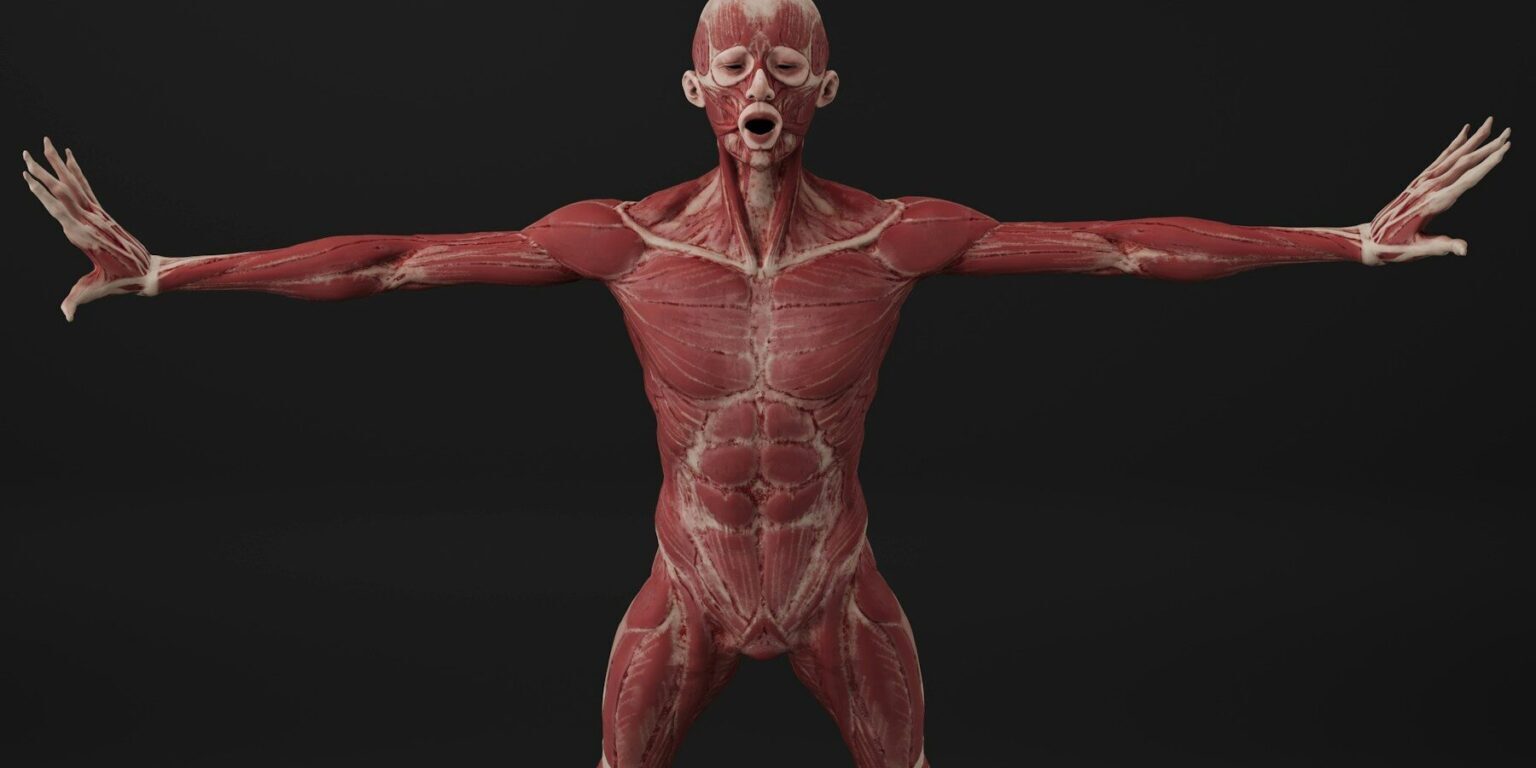 A man with his arms out and hands out
